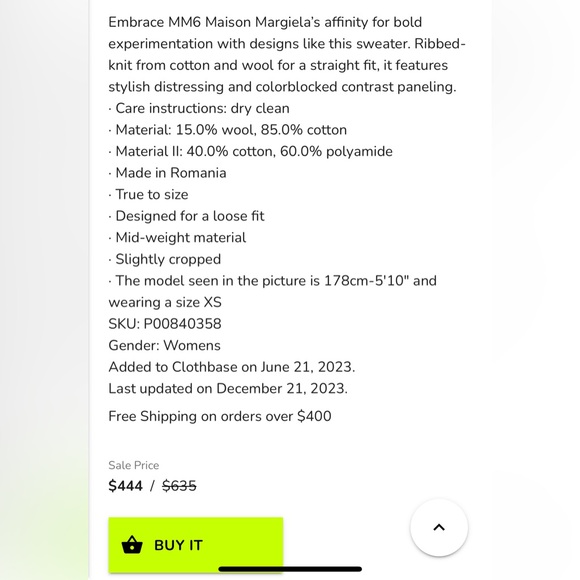 MM6 Maison Margiela distressed jumper - Picture 8 of 8